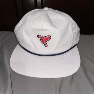White bird dogs SnapBack white adult adjustable rope hat